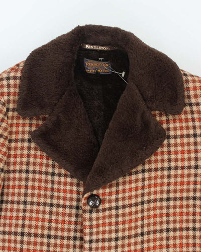 Vintage 50's Pendleton Heavyweight Fur Collar Overcoat - L
