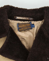 Vintage 50's Pendleton Heavyweight Fur Collar Overcoat - L