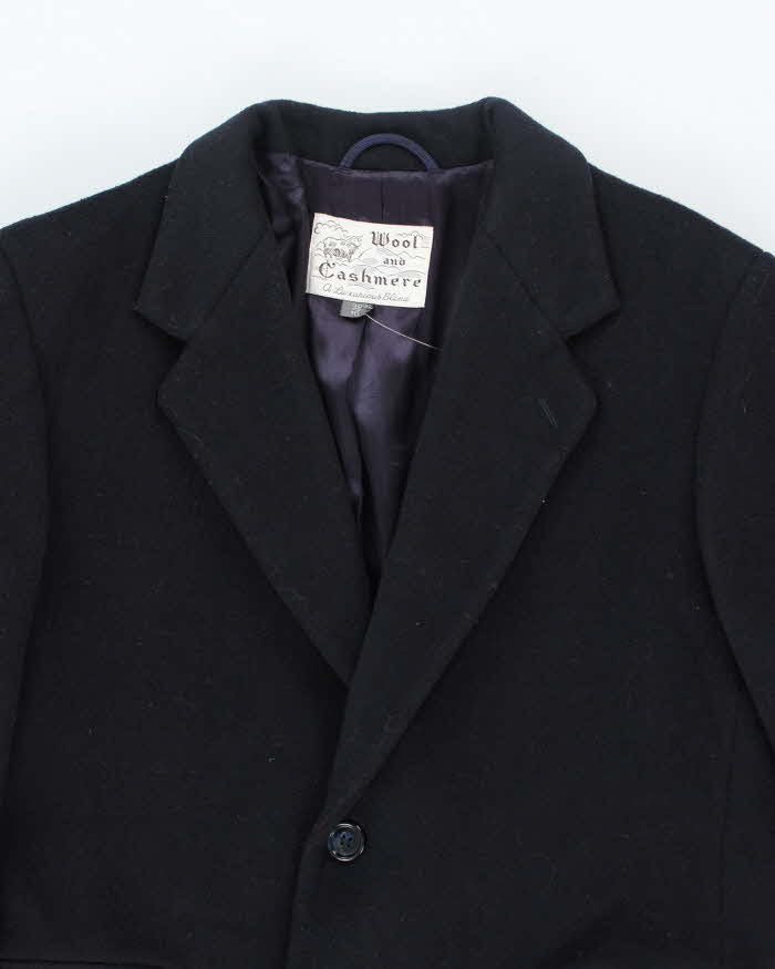 Vintage Wool & Cashmere Heavyweight Double Breasted Coat - L