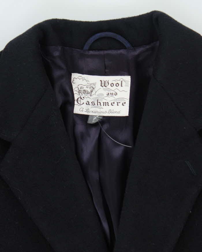 Vintage Wool &amp; Cashmere Heavyweight Double Breasted Coat - L