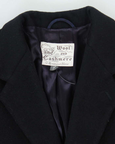 Vintage Wool & Cashmere Heavyweight Double Breasted Coat - L