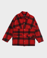 Vintage 80's Symax Heavyweight Button Up Multi Pocket Wool Jacket - L