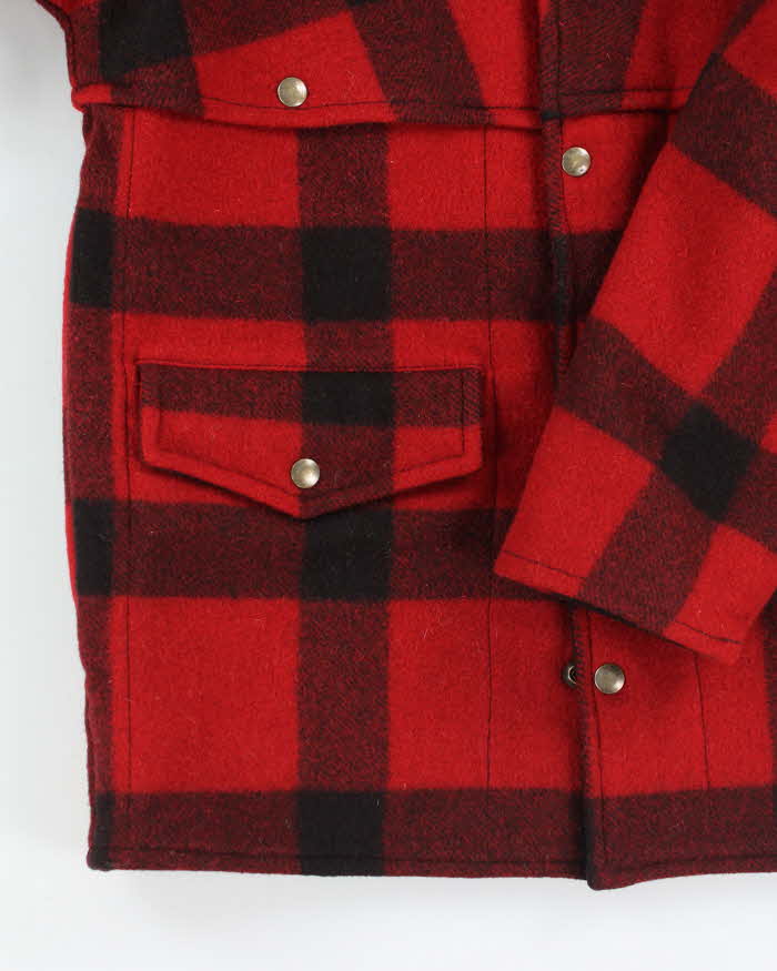 Vintage 80's Symax Heavyweight Button Up Multi Pocket Wool Jacket - L