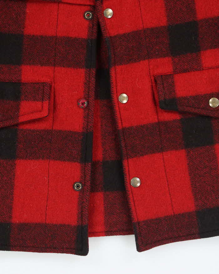 Vintage 80's Symax Heavyweight Button Up Multi Pocket Wool Jacket - L