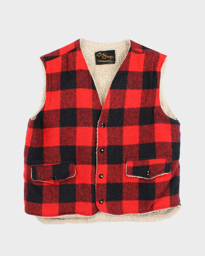 Vintage 80's Cal Craft Lined Sleeveless Jacket - M