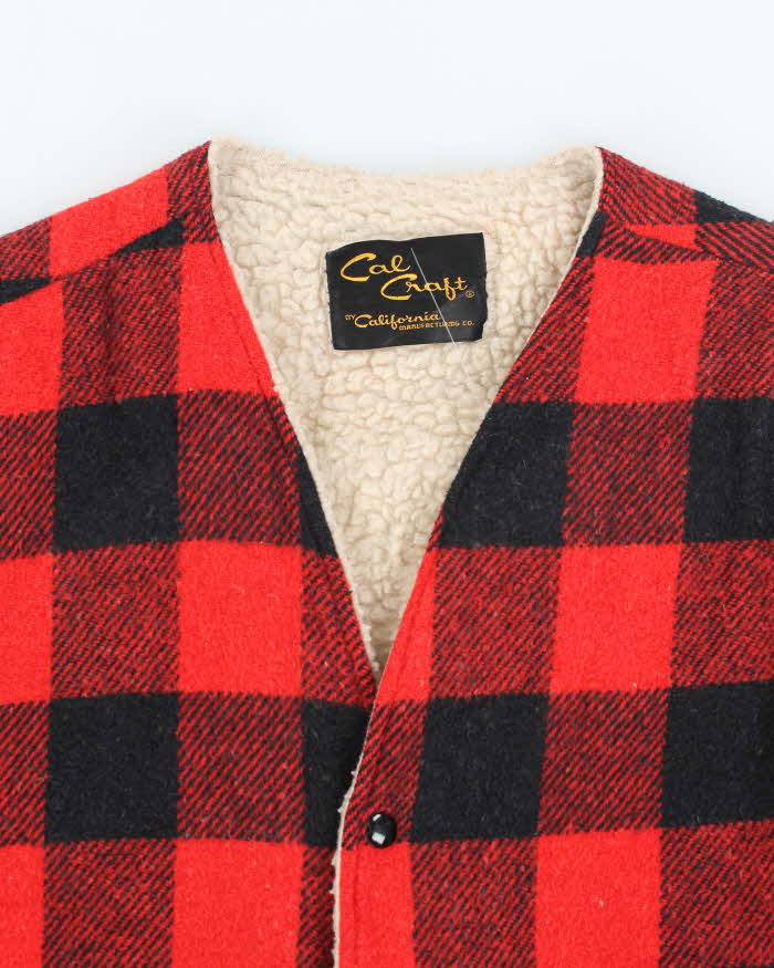 Vintage 80's Cal Craft Lined Sleeveless Jacket - M