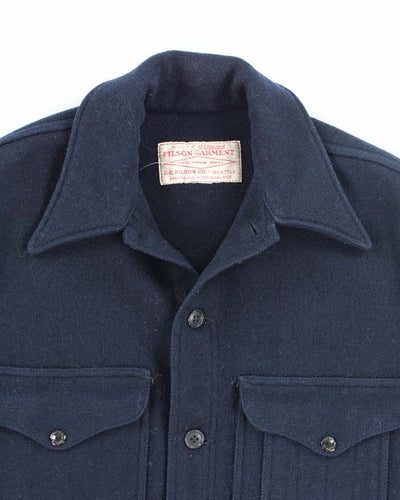 Vintage 80's Filson Heavyweight Multi Pocket Wool Shirt Jacket - L