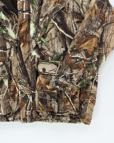 Vintage 90's Remington Duck Camouflage Hooded Utility Jacket - XXL