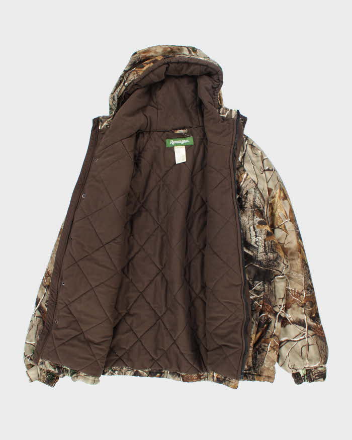Vintage 90's Remington Duck Camouflage Hooded Utility Jacket - XXL