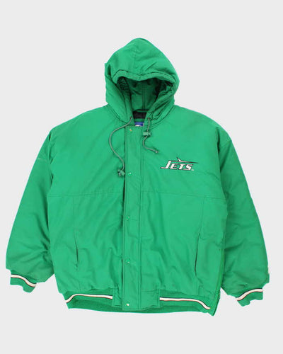 Vintage 90's Starter New York Jets Insulated Hooded Jacket - L