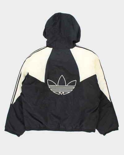 Vintage 90's Adidas Three Stripe Insulated Hooded Jacket - L