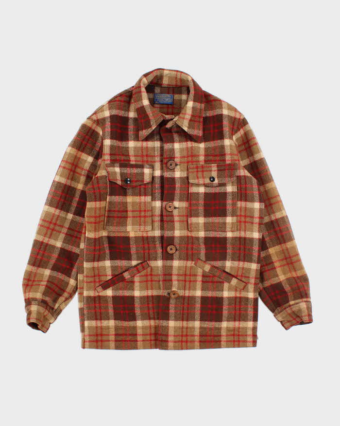 Vintage 70's Pendleton Heavyweight Flannel Shirt Jacket - S