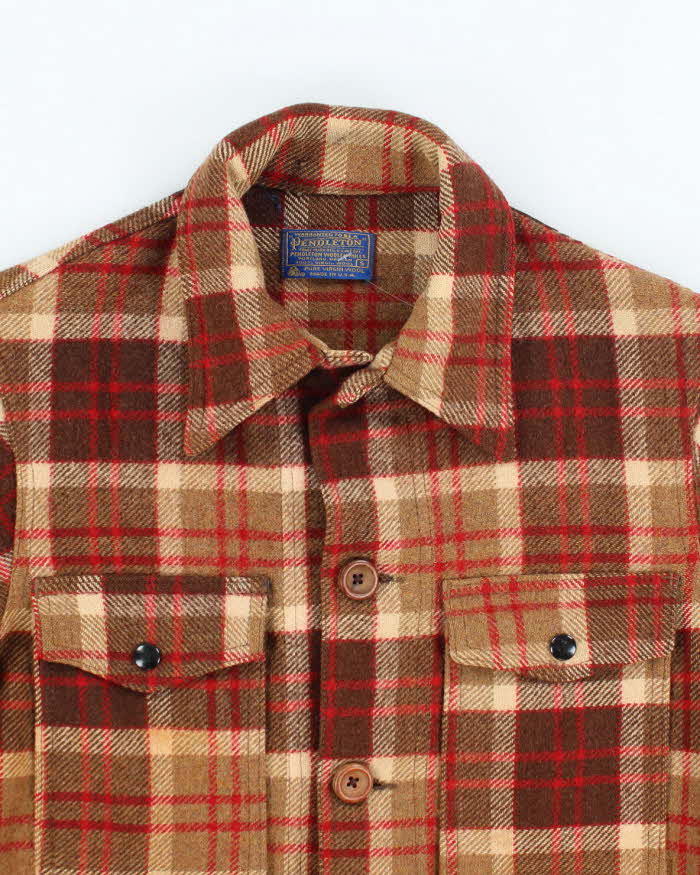 Vintage 70's Pendleton Heavyweight Flannel Shirt Jacket - S