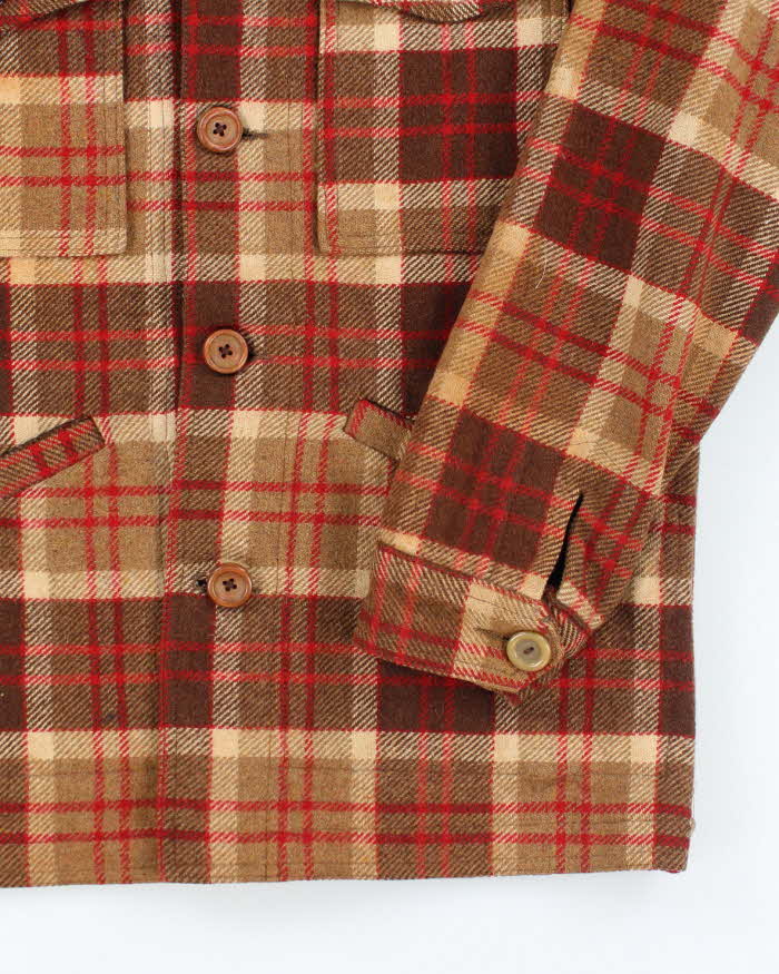 Vintage 70's Pendleton Heavyweight Flannel Shirt Jacket - S