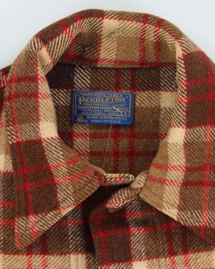 Vintage 70's Pendleton Heavyweight Flannel Shirt Jacket - S