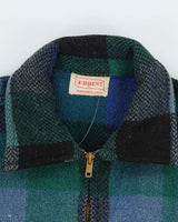 Vintage 80's Heavyweight Zip Up Flannel Shirt Jacket - M