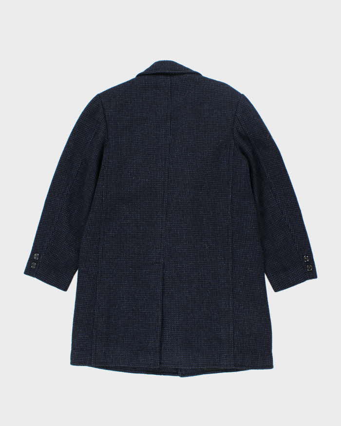 Vintage 80's Harris Tweed Wool Blend Heavyweight Overcoat - M