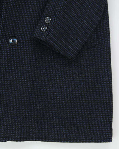 Vintage 80's Harris Tweed Wool Blend Heavyweight Overcoat - M