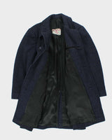 Vintage 80's Harris Tweed Wool Blend Heavyweight Overcoat - M