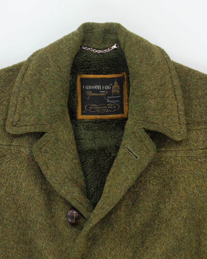 Vintage 80's London Fog Heavyweight Lined Overcoat - L