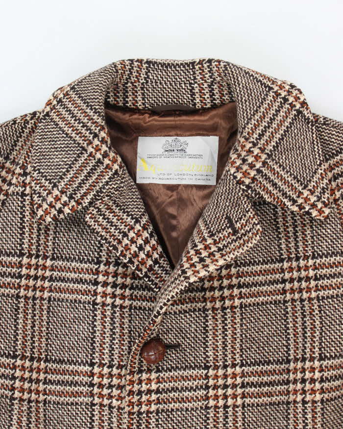 Vintage 80's Aquascutum Heavyweight Pure Wool Overcoat - L