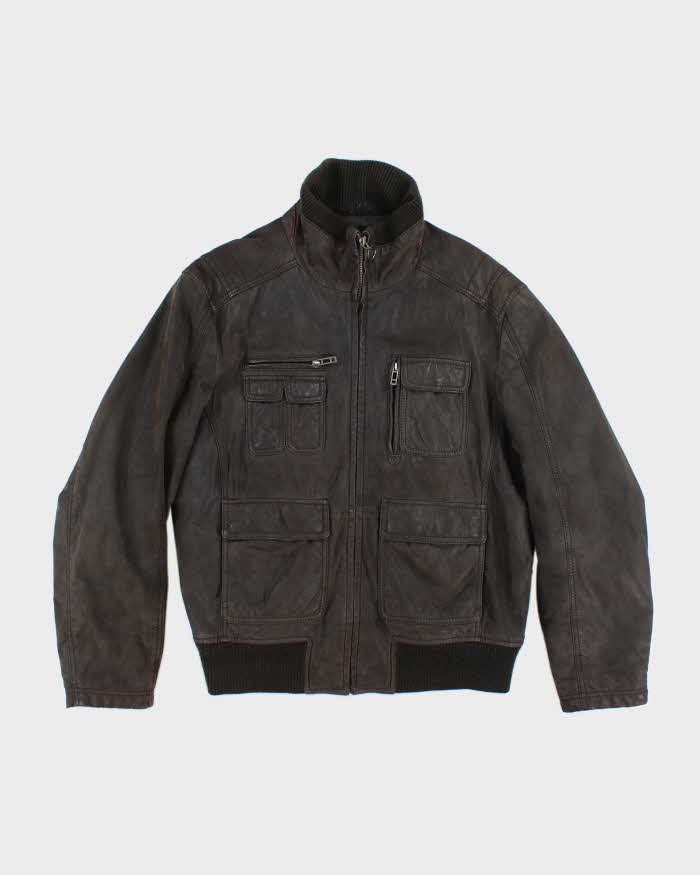 Vintage 90's Heavyweight Lined Multi Pocket Jacket - L