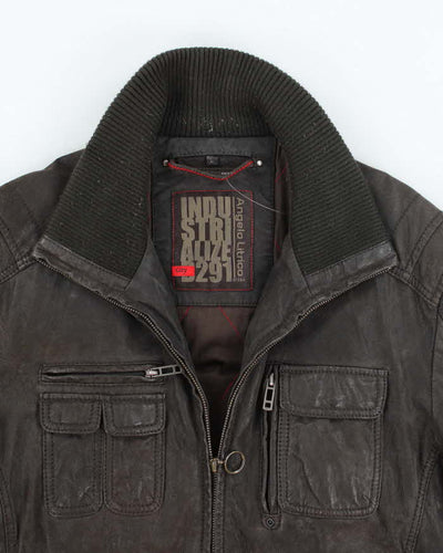Vintage 90's Heavyweight Lined Multi Pocket Jacket - L