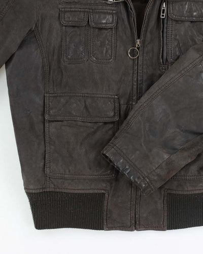 Vintage 90's Heavyweight Lined Multi Pocket Jacket - L