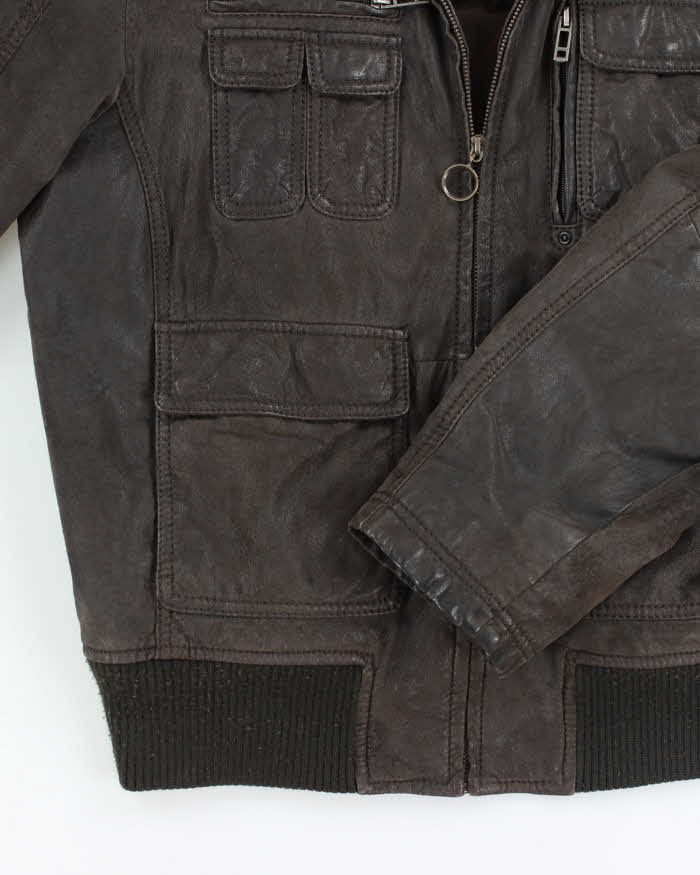 Vintage 90's Heavyweight Lined Multi Pocket Jacket - L