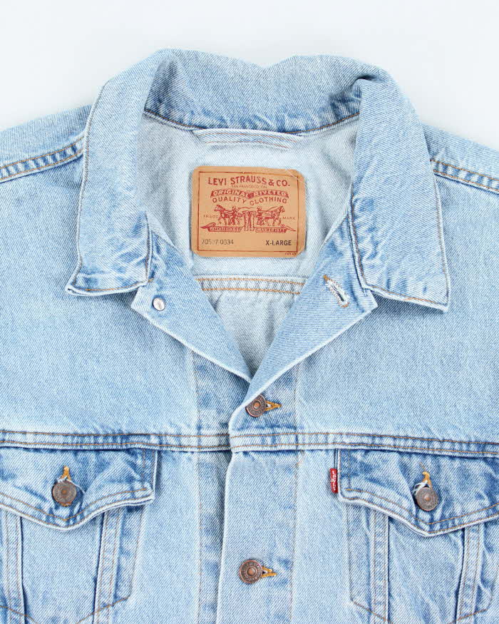 Vintage 90's Levi's Light Wash Denim Jacket - XL