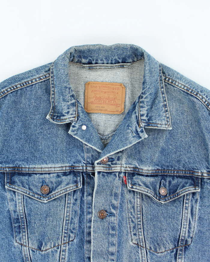 Vintage Levi's Oversized Dark Wash Denim Jacket - L – Rokit