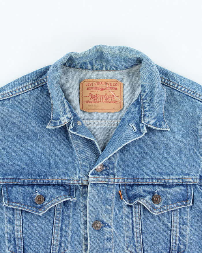 Vintage 80's Levi's Orange Tab Medium Wash Denim Jacket - XL
