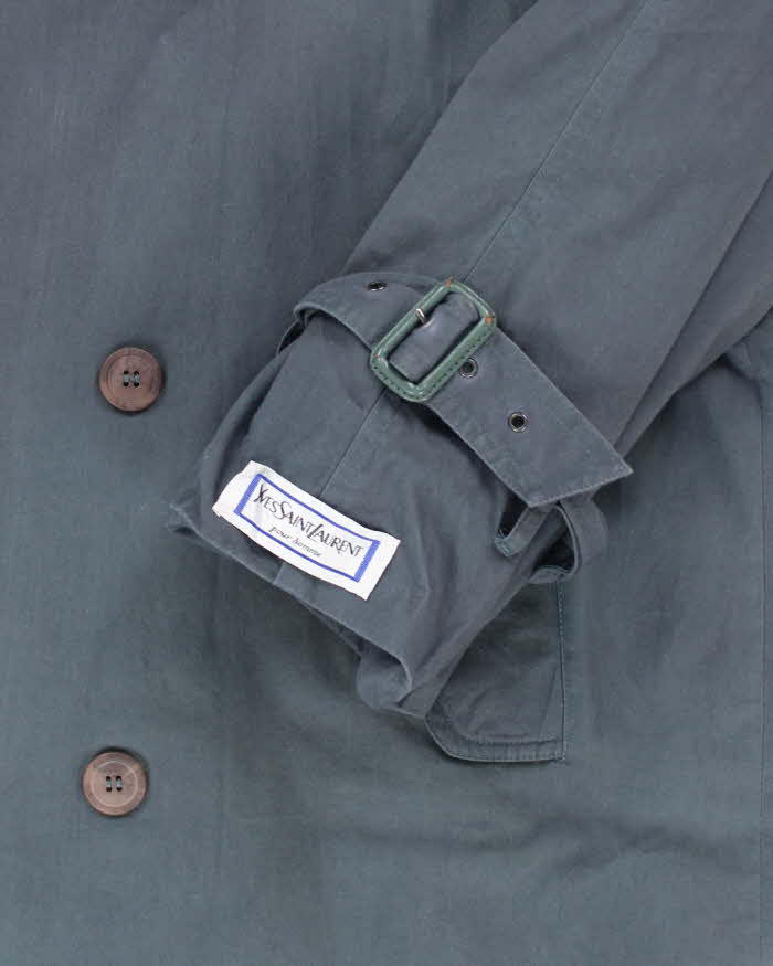 Vintage 80's Yves Saint Laurent Heavyweight Button Up Overcoat - L