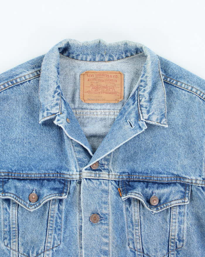 Vintage 80's Levi's Orange Tab Light Wash Denim Jacket - L