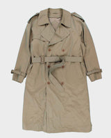 Vintage 80's Givenchy Heavyweight Long Belted Overcoat - M