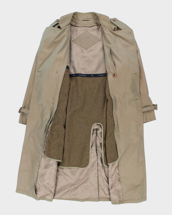 Vintage 80's Givenchy Heavyweight Long Belted Overcoat - M