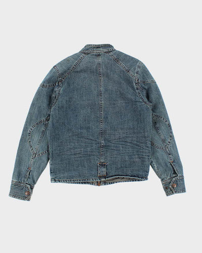 Vintage Y2K Buffalo Multi Pocket Biker Denim Jacket - M
