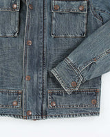Vintage Y2K Buffalo Multi Pocket Biker Denim Jacket - M