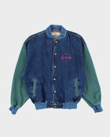 Vintage 90's Gunman Denim Baseball Varsity Jacket - M