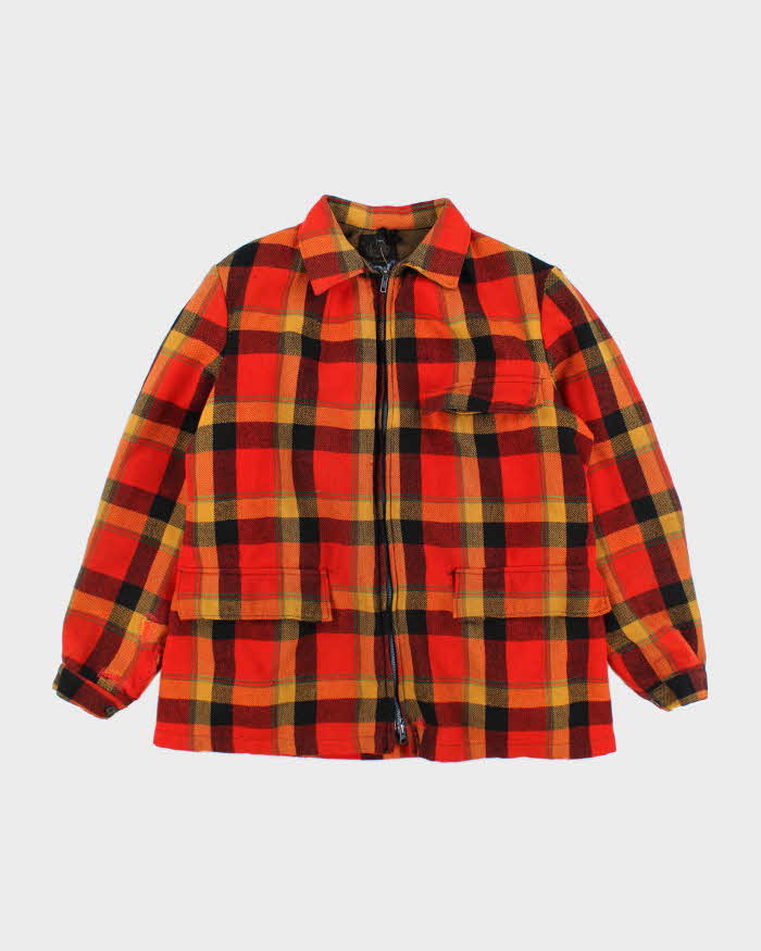 Vintage 70's Heavyweight Wool Zip Up Shacket - L