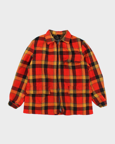 Vintage 70's Heavyweight Wool Zip Up Shacket - L