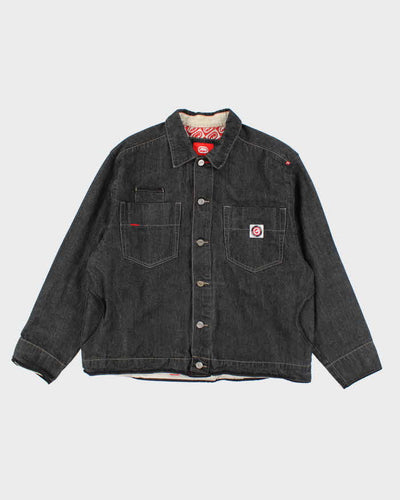 Vintage Y2K Ecko Oversized Dark Grey Wash Denim Jacket - XL