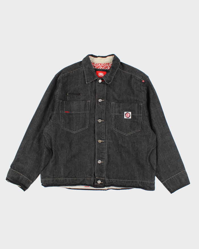 Vintage Y2K Ecko Oversized Dark Grey Wash Denim Jacket - XL