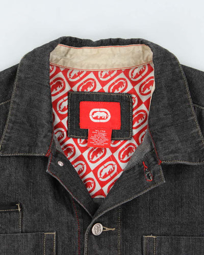 Vintage Y2K Ecko Oversized Dark Grey Wash Denim Jacket - XL