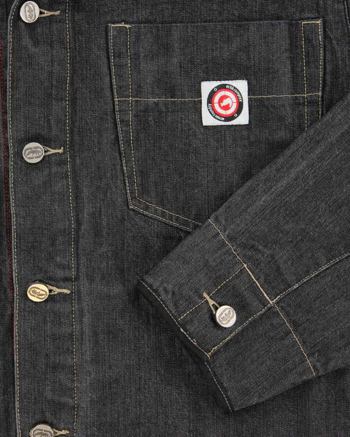 Vintage Y2K Ecko Oversized Dark Grey Wash Denim Jacket - XL