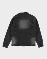 Vintage 90's Wrangler Quilted Dark Grey Wash Denim Jacket - XL
