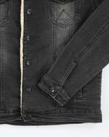 Vintage 90's Wrangler Quilted Dark Grey Wash Denim Jacket - XL