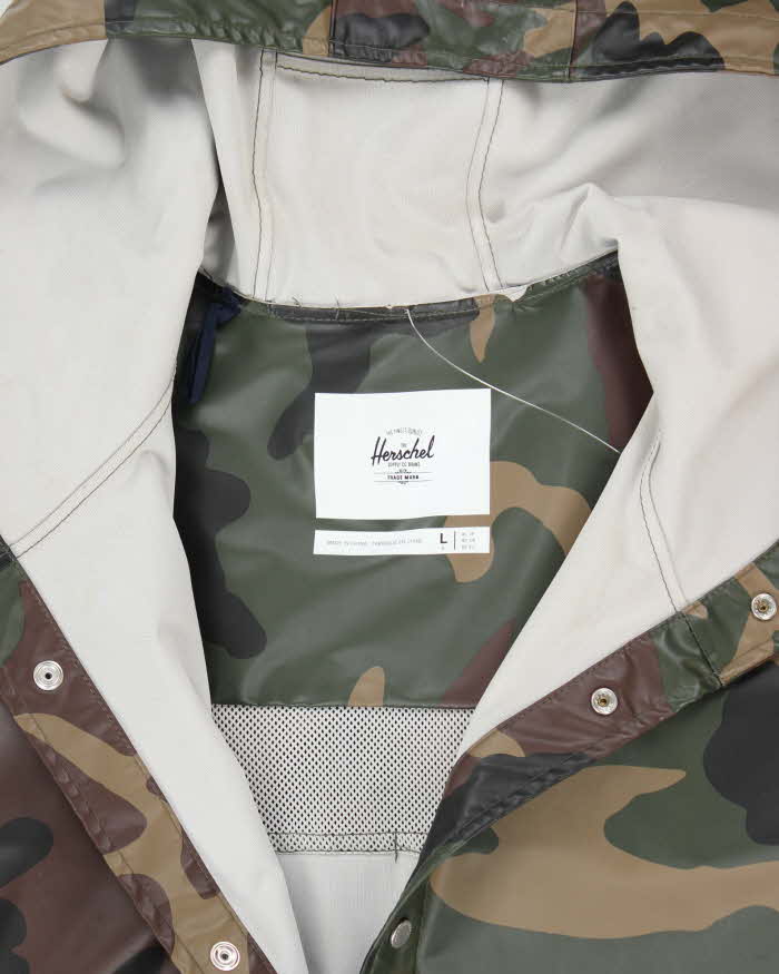 Vintage Y2K Herschel Waterproof Hooded Anorak - L