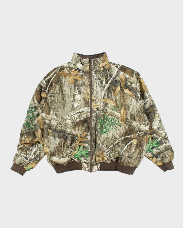 Vintage Y2K Real Tree Camouflage Reversible Insulated Jacket - XXXL