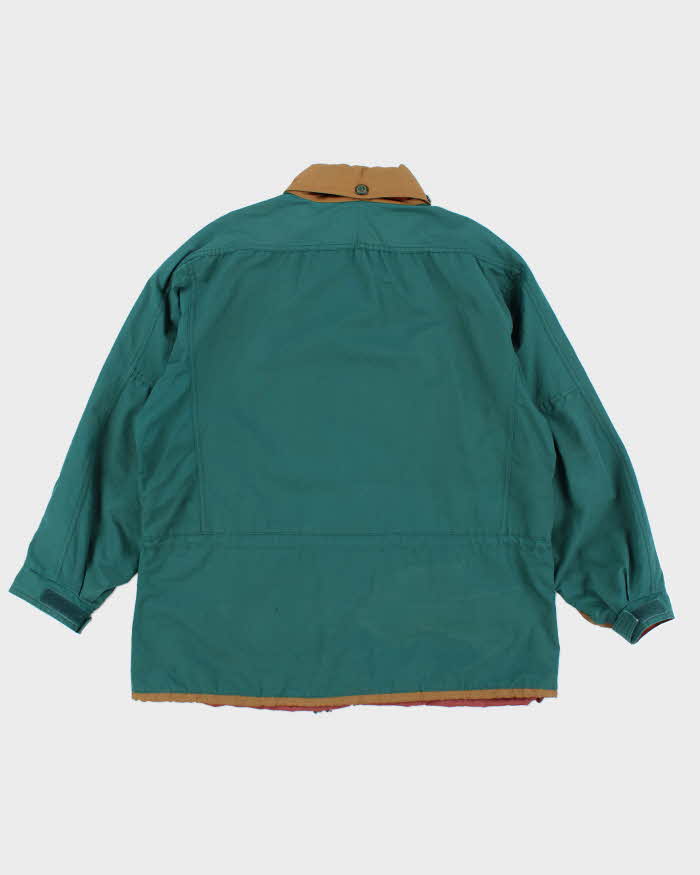 Vintage 90's Columbia Button Up Hidden Hood Anorak Jacket - L